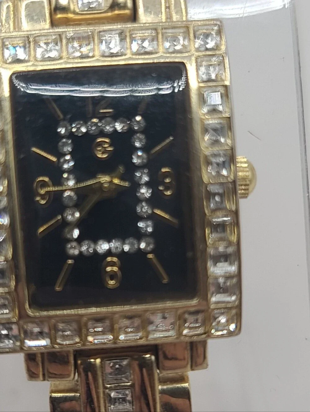 George Women's Gold Black Rhinestone Fashion Watch